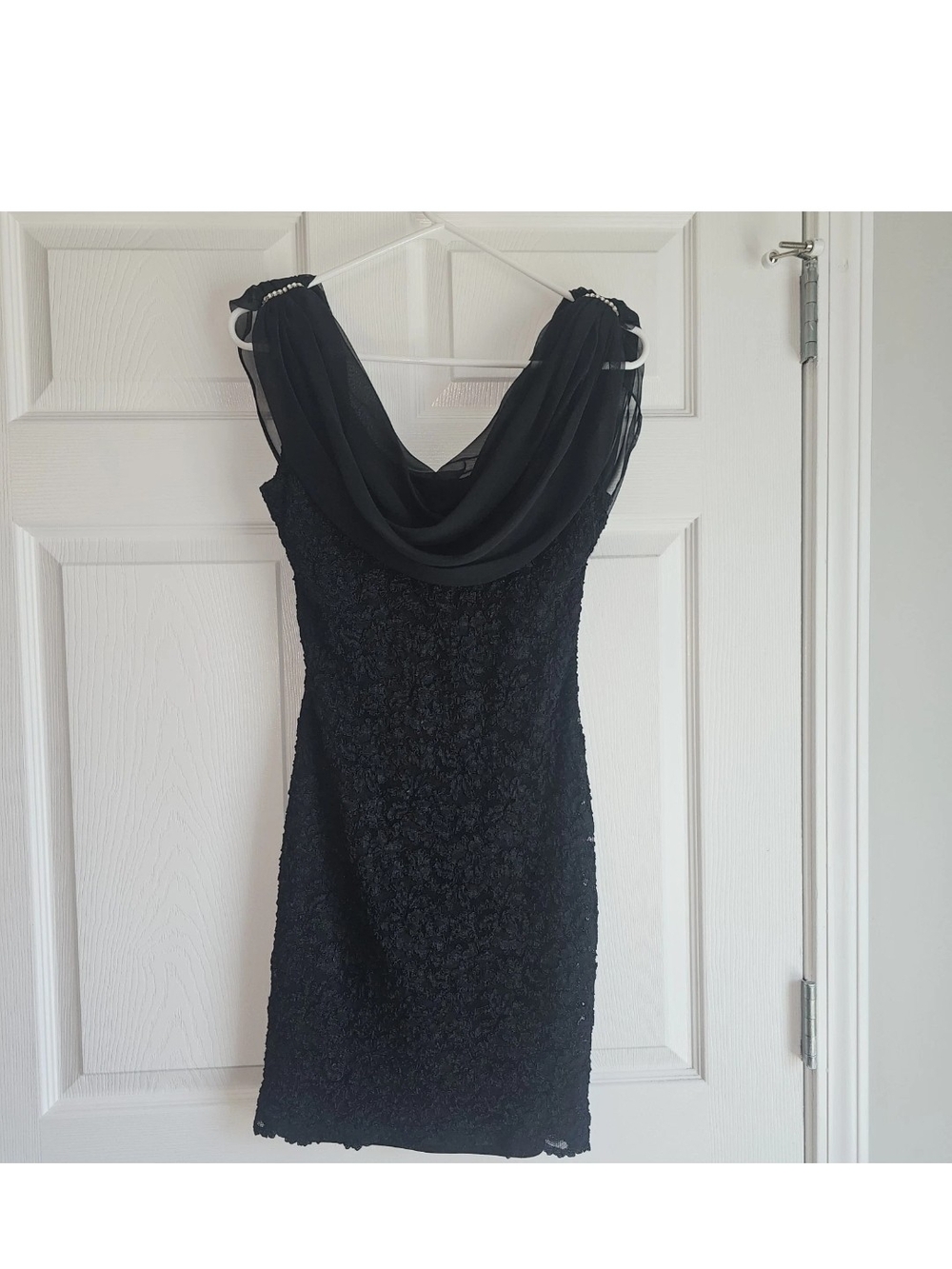 Vintage Scarlett Nite Women Sleeveless Black Cocktail Dress Sz 7-8 Embellished